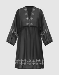 Miraclesuit Swimwear  - Elysium Short Embroidered Cotton Beach Dress