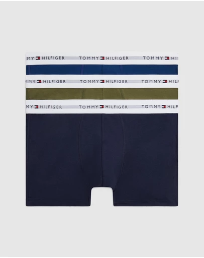 Tommy Hilfiger - 3-Pack Signature Repeat Logo Waistband Trunks