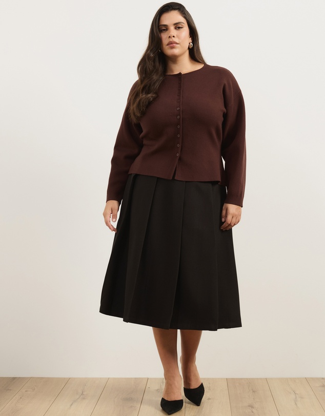 Atmos&Here Curvy - Lux Pleated Midi Skirt