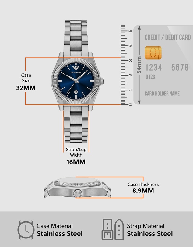 Emporio Armani - Silver Analogue Watch