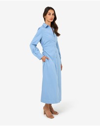 Forcast - Lune Ruched Shirt Dress