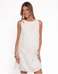 Petal & Pup - Beverley Embroidered Mini Dress - Cream