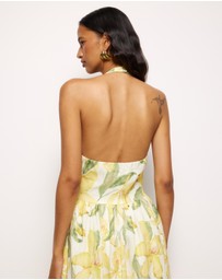 AERE - Sani Halter Linen Midi Dress