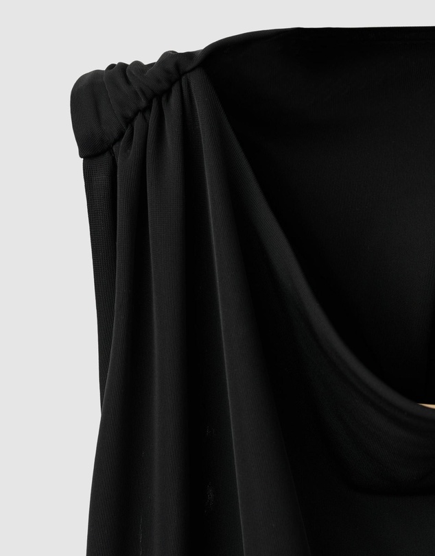 M.N.G - Draped Dress With Metallic Detail