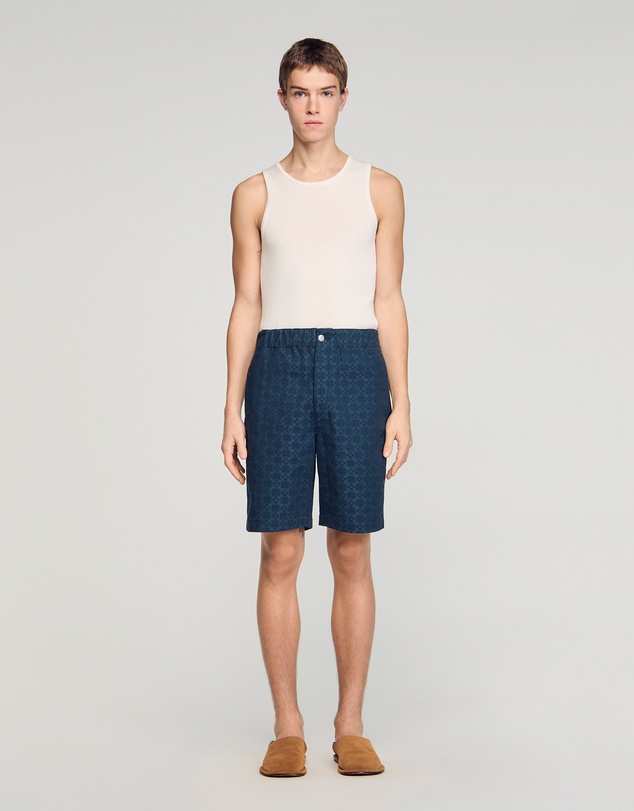 Sandro - Denim Cross Shorts