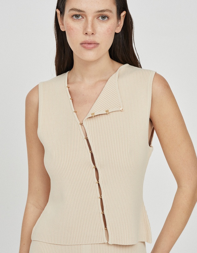 FRIEND of AUDREY - Mila Asymmetric Rib Top