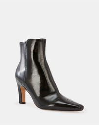 Wittner - Loz Crinkle Patent Leather Ankle Boots