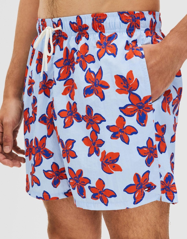 Tommy Hilfiger - Print Mid-Length Swim Shorts