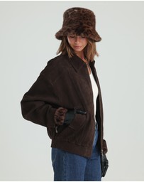 Morgan & Taylor - Gia Faux Leather Gloves in Black