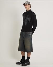 Insight - Funnel Neck Zip Through Knit Jumper