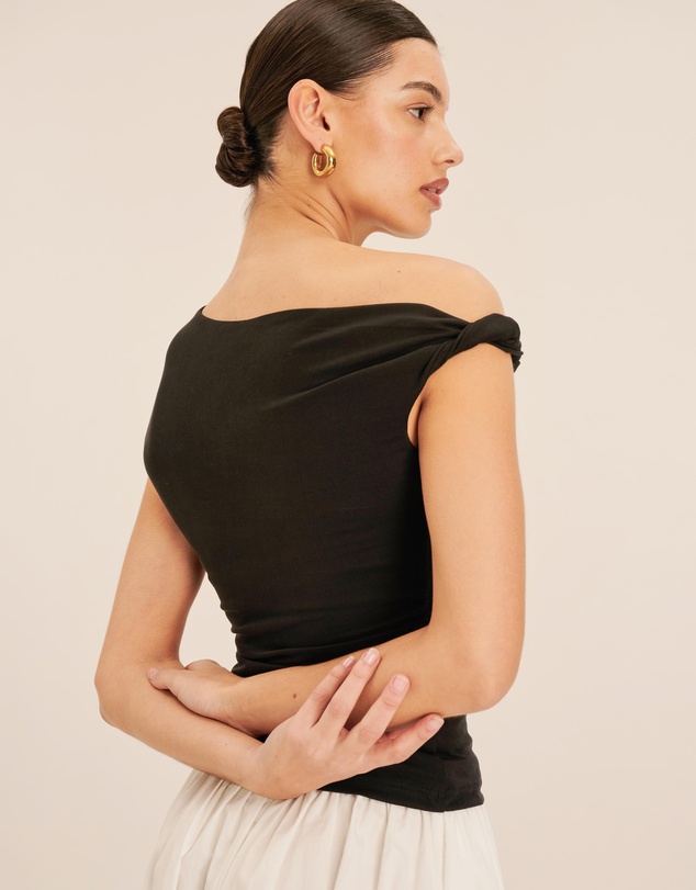 AERE - Cupro Off Shoulder Top