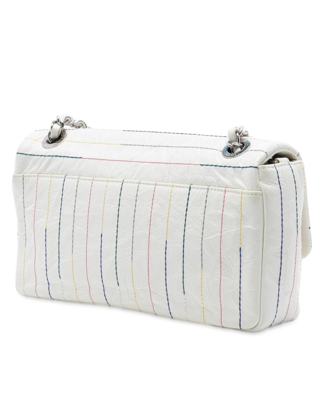 Pre-Loved by Azura Reborn - Pre-Loved Distressed Calfskin Straight Line Stitch Flap