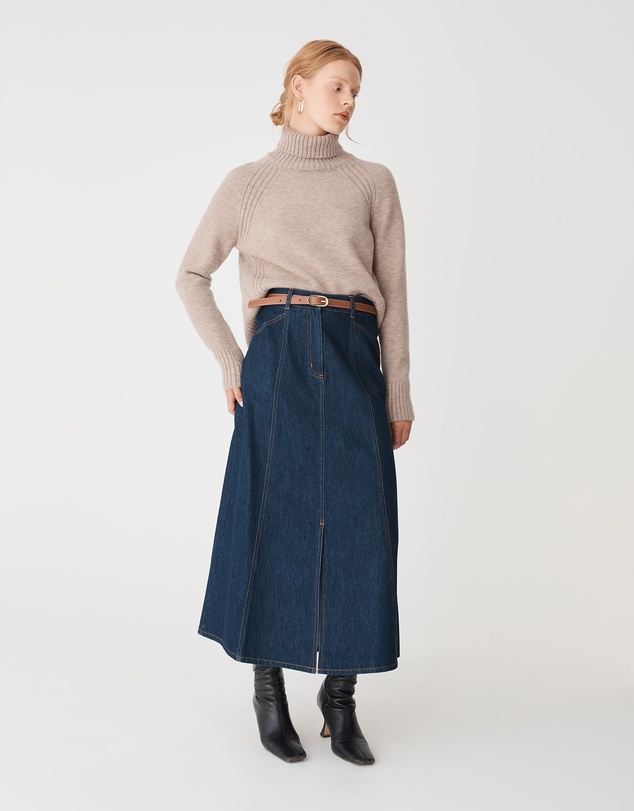 Forcast - Jada Notch Hem Turtleneck Knit