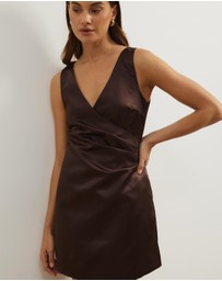 Atmos&Here - Nicky Structured Satin Mini Dress