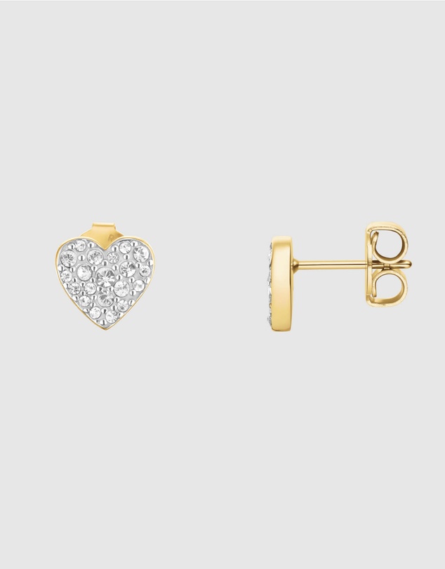 Rosefield - Pavé Heart Gold-Tone Stud Earrings