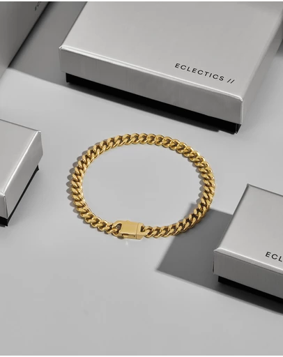 Eclectics - Craft Cuban Chain Bracelet - 18K Gold Plated Stainless Steel