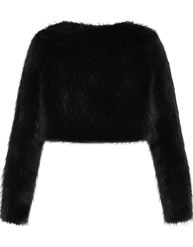 City Chic - Angelica Faux Fur Crop Jacket