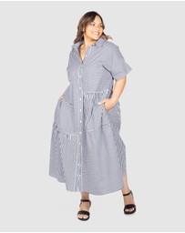 Love Your Wardrobe - Tiana Stripe Tiered Dress