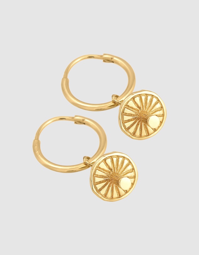 Haze & Glory - ICONIC EXCLUSIVE - Liberty Mushroom Hoop Earrings - Gold