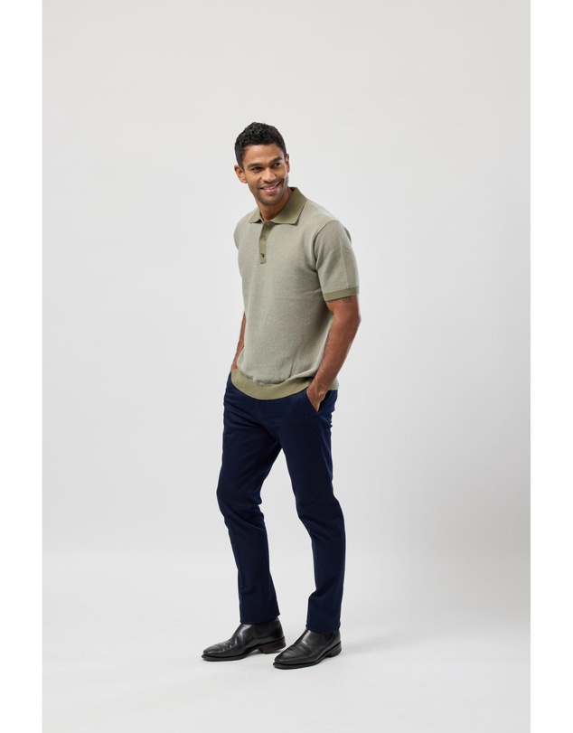 Brooksfield - Stripe Knitted Polo