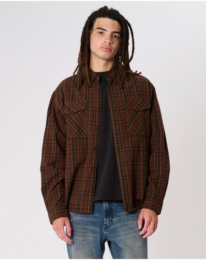 Brown & Red Check