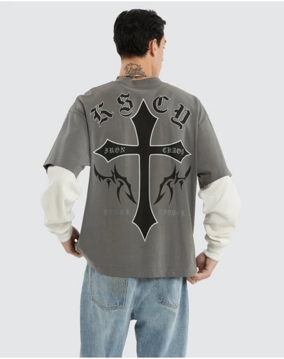 Kiss Chacey - Lithium Layered Waffle LS Tee