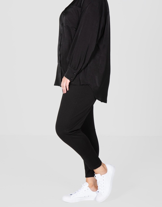 Love Your Wardrobe - Sacha Knit Ponti Wide Waist Pants