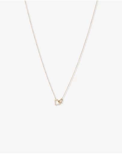 Michael Hill - Double Open Heart Necklace in 10kt Yellow Gold