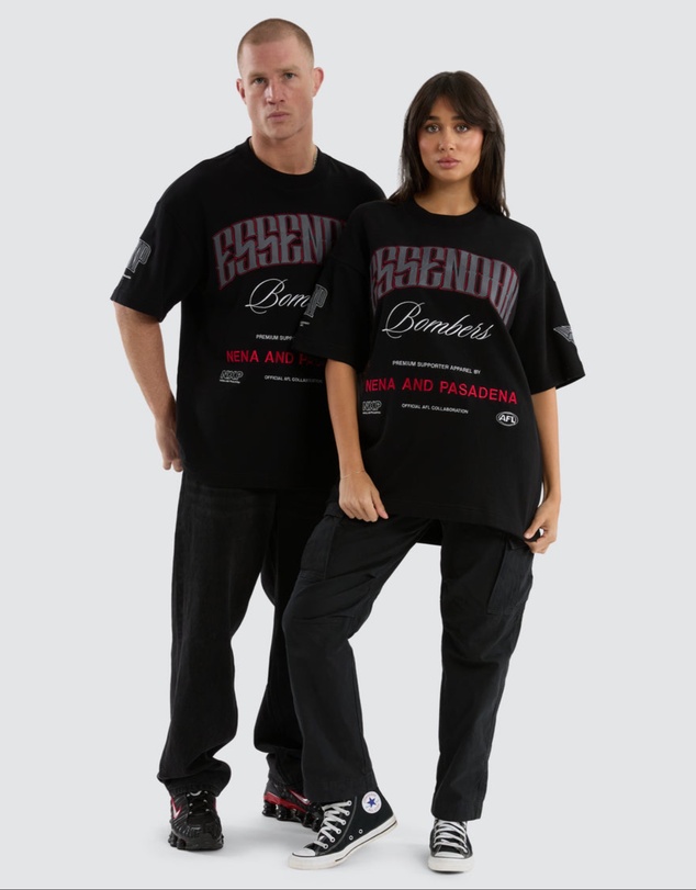 Nena & Pasadena - Essendon Game-On Loopbk Tee