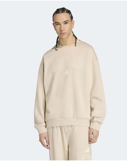 adidas Sportswear - Seasonal Essentials Collegiate Fleece Crew Sweatshirt Mens