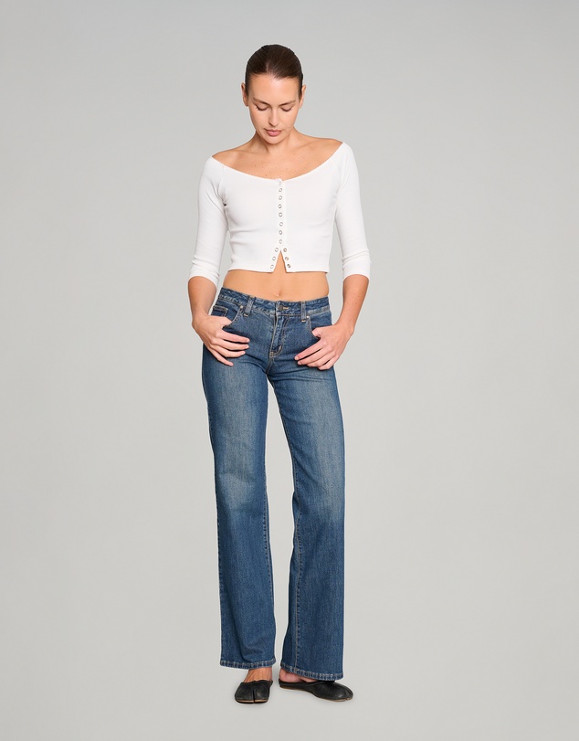 Love and Nostalgia - Sugar Baby White Rib Top