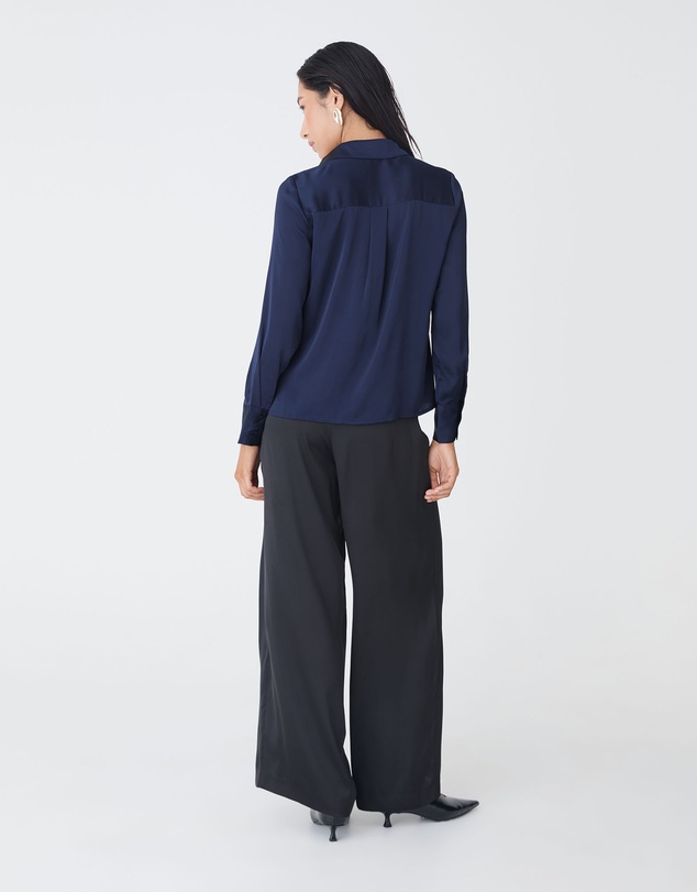 Forcast - Lila V-neck Satin Blouse
