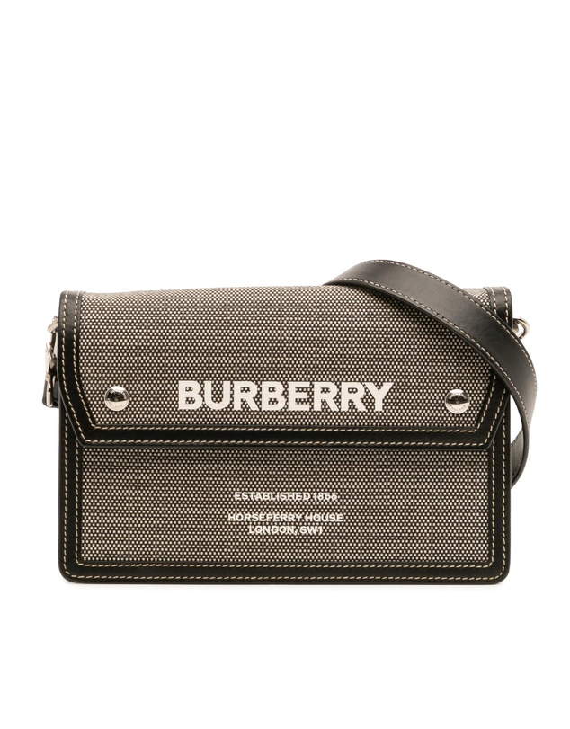 Burberry - Pre-Loved Canvas Horseferry Note Crossbody