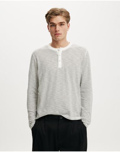 WASHED BLACK  VINTAGE WHITE STRIPE