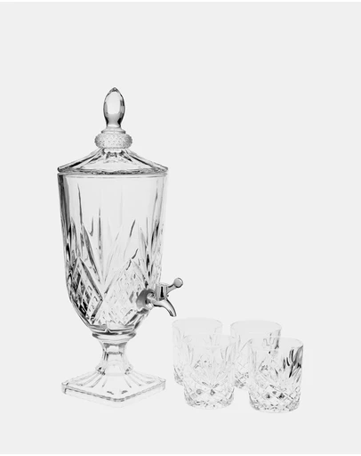 HOTTIE - Jonnie Traditional 5-Piece Dispenser & Tumbler Set