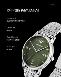 Emporio Armani - Silver Tone Analogue Watch
