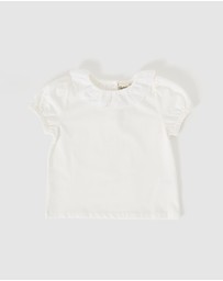 Goldie + Ace - Laura Puff Sleeve Collar Top - Babies-Kids