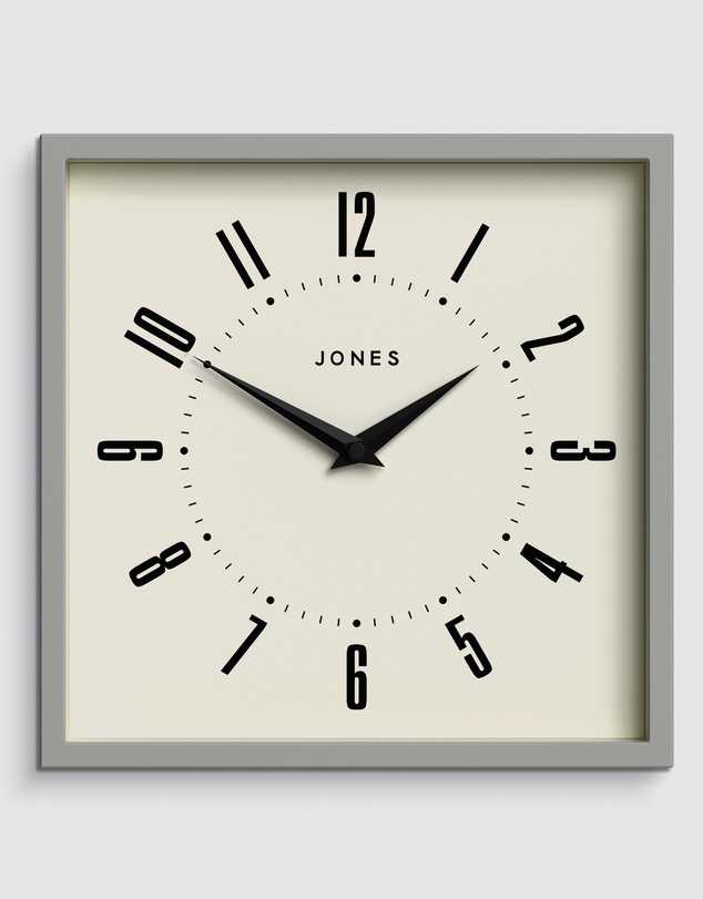 Newgate - Newgate Jones Box Wall Clock Grey