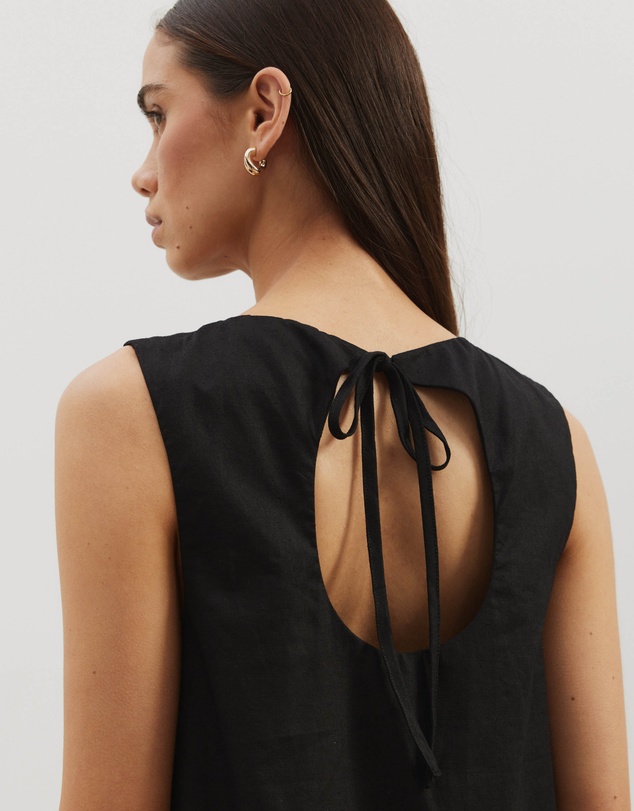 Atmos&Here - Mia A-Line Linen Blend Mini Dress