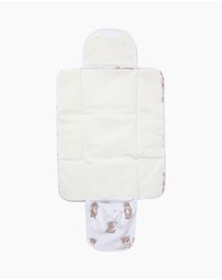 Living Textiles - Waterproof Travel Change Mat - Cuddly Bear