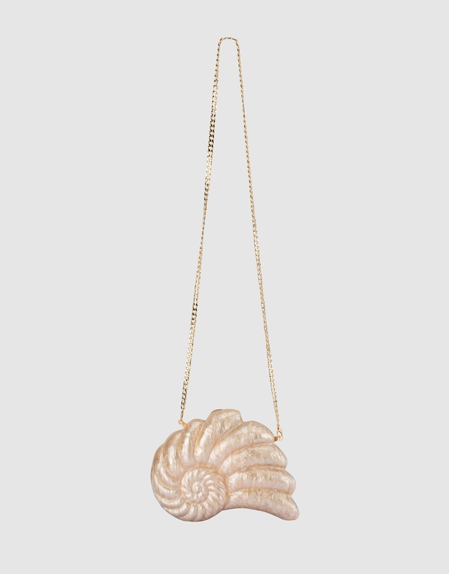 Olga Berg - Indi Acrylic Shell Clutch