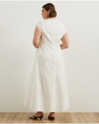 Atmos&Here Curvy - Lorry Keyhole Linen Blend Maxi Dress