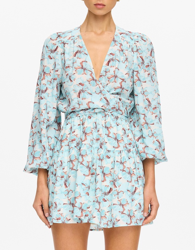 KIVARI - Lydia Tie Front Mini Dress