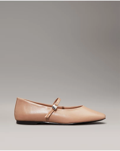 Calvin Klein - Leather Mary Jane Ballerinas