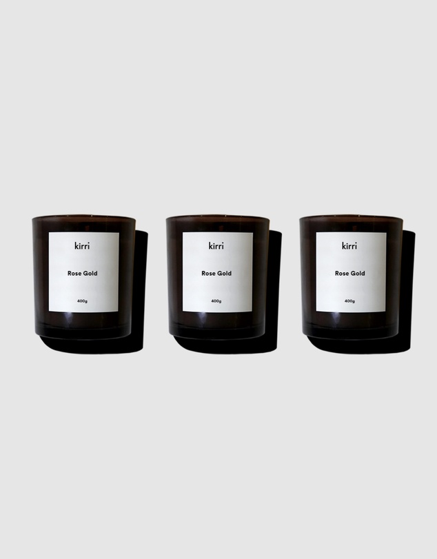 Kirri by Scent Australia Home - Rose Gold Candle (400g) Trio