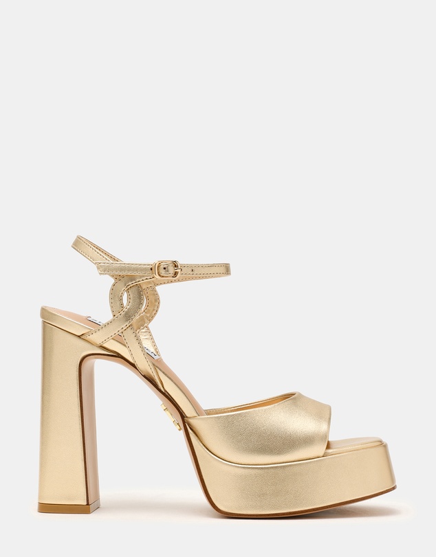 Steve Madden - Miliana Gold Leather Heels