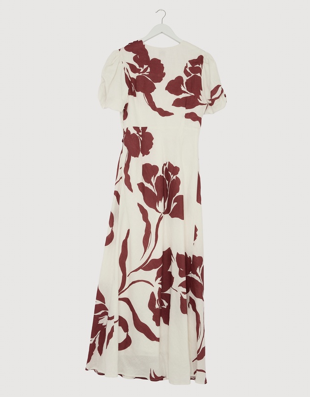 Revibe - Repaired Minima Esenciales Amaya Puff Sleeve Maxi Dress - AU 14