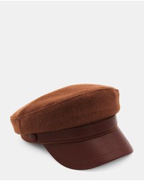 Morgan & Taylor - Keira Paper Boy Cap in Brown