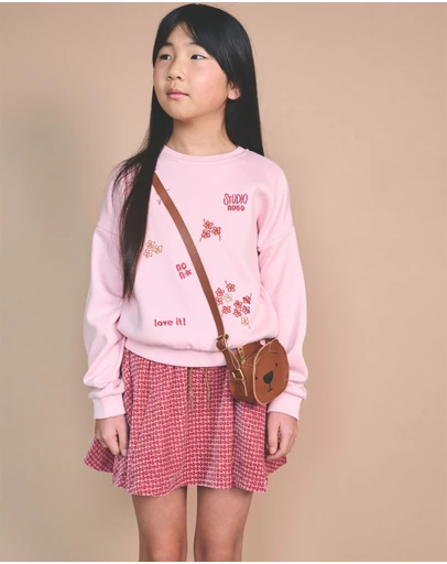 NONO - Nacey Flared Velvet AOP Skirt - Kids-Teens