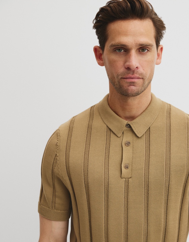 Country Road - Australian Cotton Stripe Knit Polo